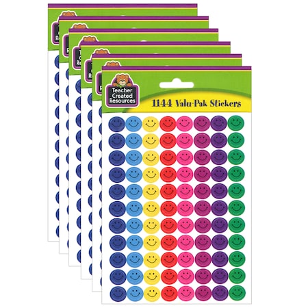 Teacher Created Resources Mini Happy Face Stickers Valu-Pak, Multi Color, PK6864 TCR6633